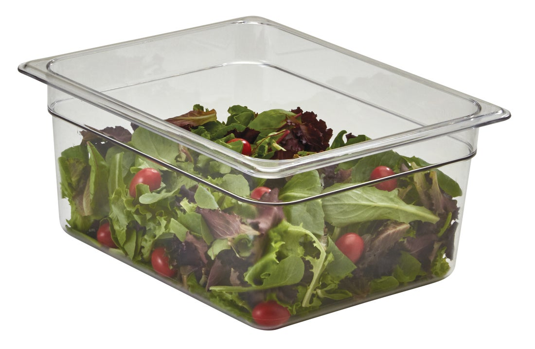 Cubeta GN 1/2 de policarbonato tranparente 26.5 x 32.5 x15 cm Capacidad 8.9 L CAMBRO 26CW-135