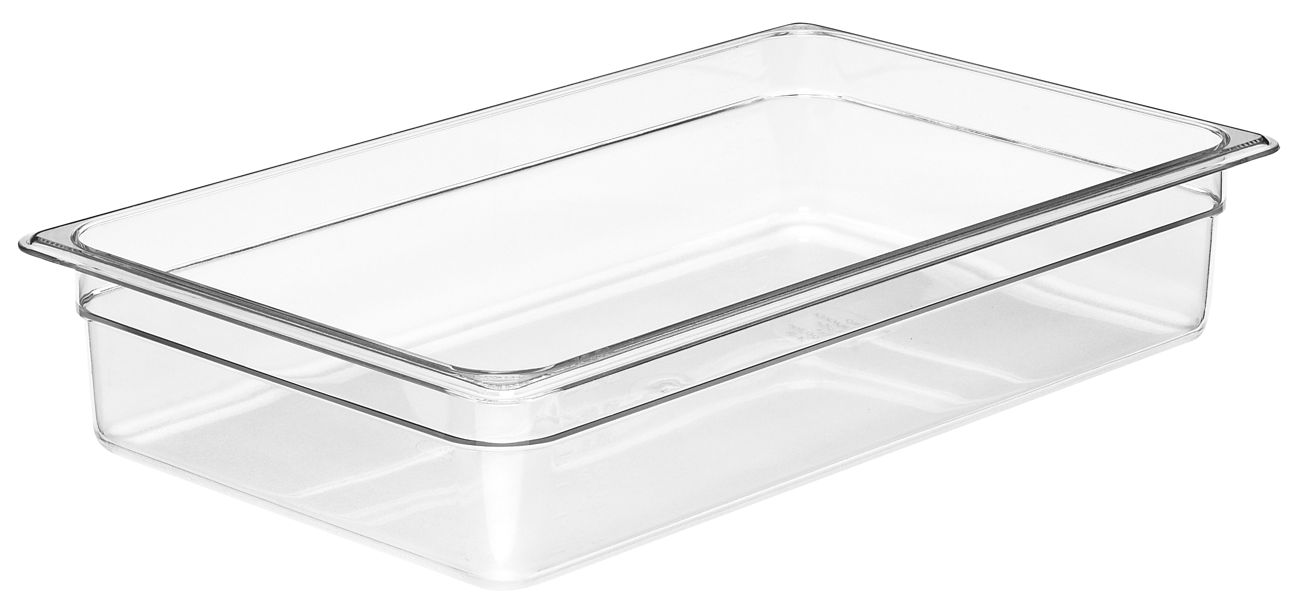 Cubeta GN 1/1 de policarbonato transparente  32,5 x 53 x 10,5 cm Capacidad 13 L - CAMBRO14CW-135