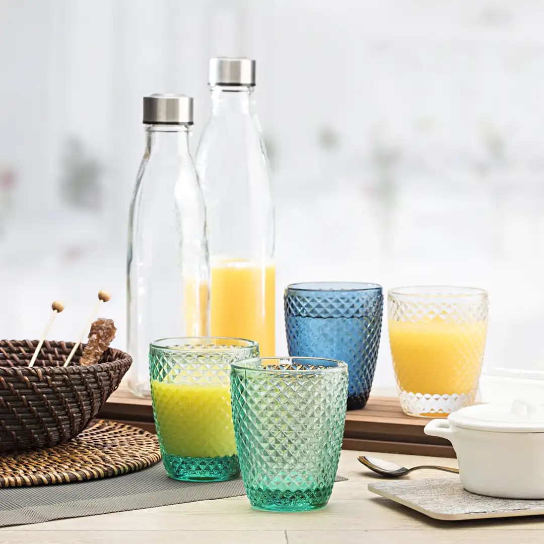 Vaso de colores picos "Diamante". 30 CL. B'GHEST (6 unidades)