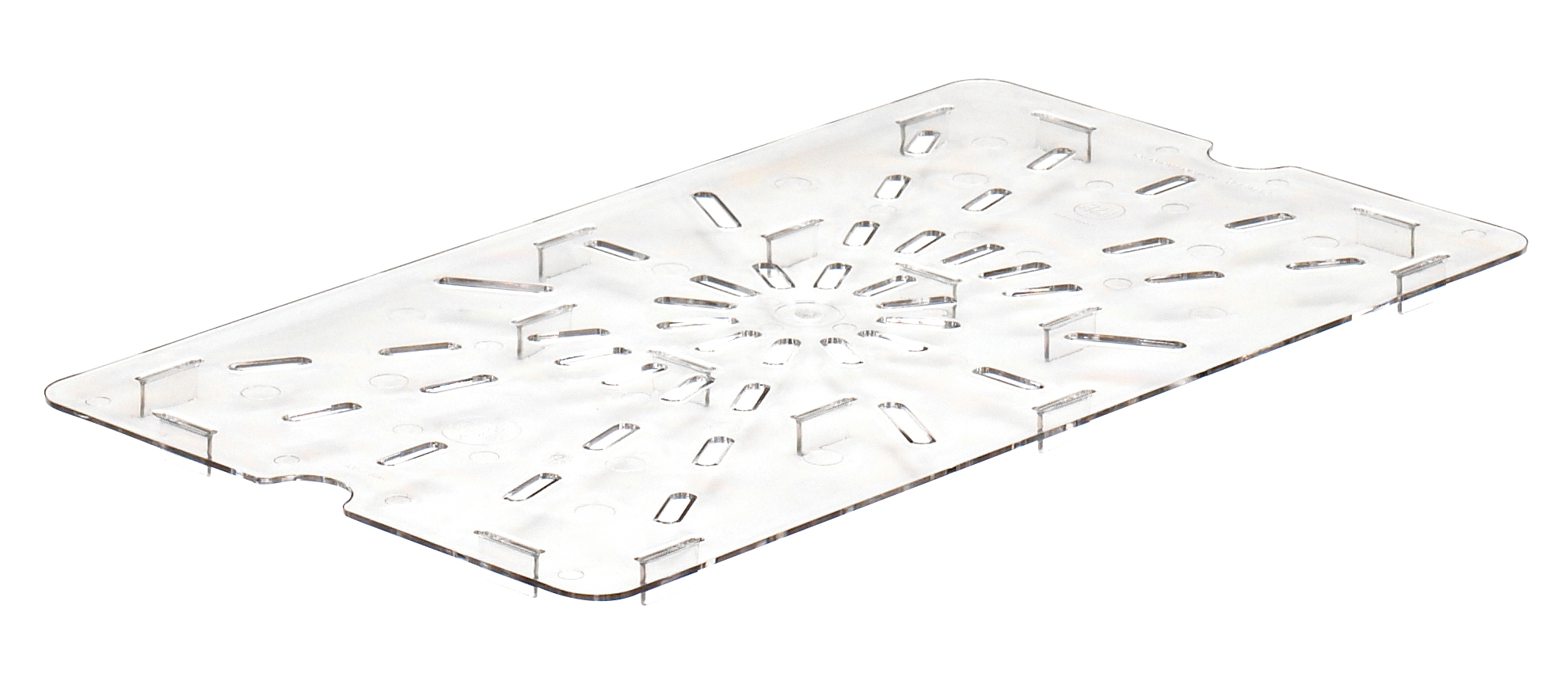 FONDO PERFORADO PARA DRENAJE GN 1/1 POLICARBONATO TRANSPARENTE CAMBRO 10CWD-135
