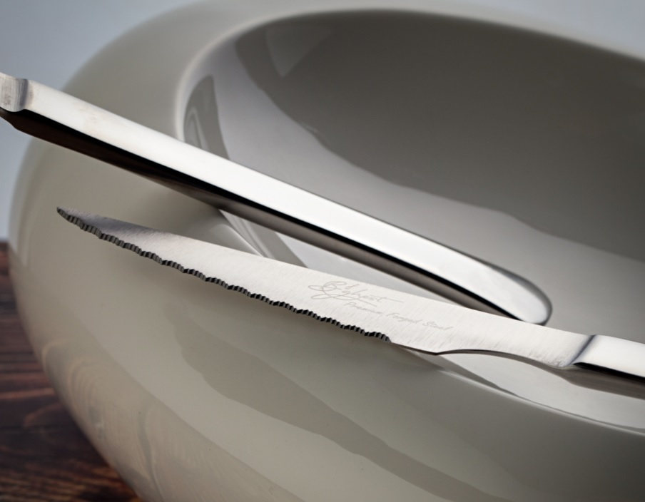 Doce unidades de B'GHEST 03140300 Virgin cuchillo chuletero 22.5cm