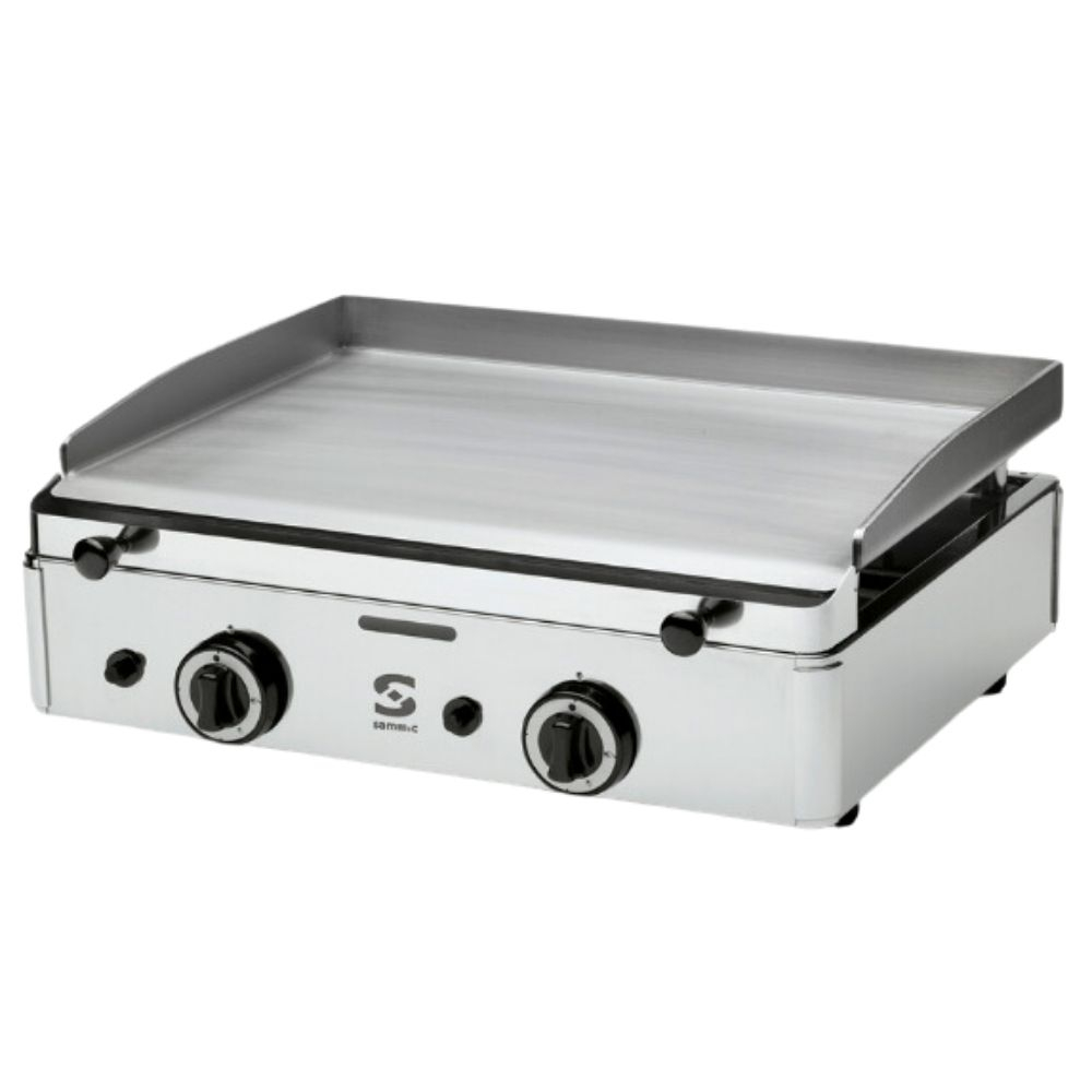 Plancha de Gas | 583x395 mm | 5500 W | 2 Quemadores | SPG-601