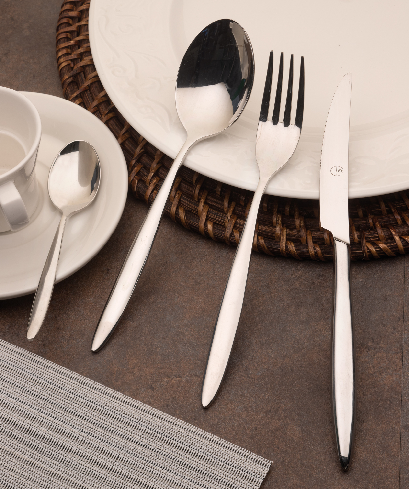 Doce unidades de ROSENHAUS 03090156 Tulip c tenedor lunch acero inoxidable 18/10 4mm 16.1 cm