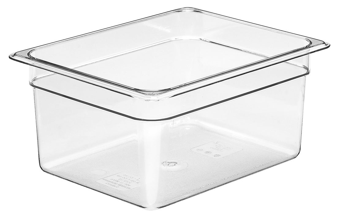 Cubeta GN 1/2 de policarbonato tranparente 26.5 x 32.5 x15 cm Capacidad 8.9 L CAMBRO 26CW-135