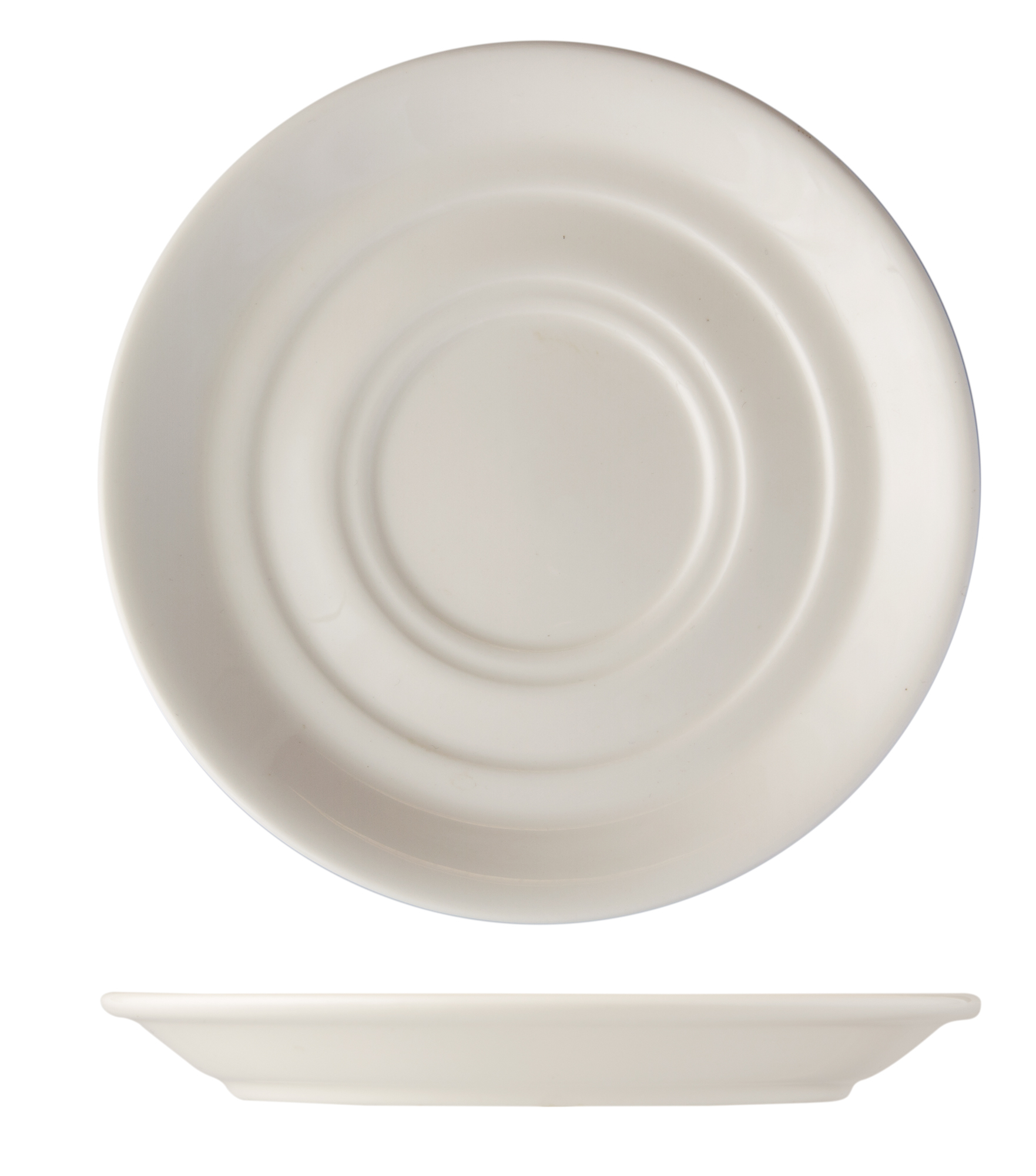 Platillo para taza te porcelana Blanco Duoma 15,5 cm. 01170098 (6 unidades)