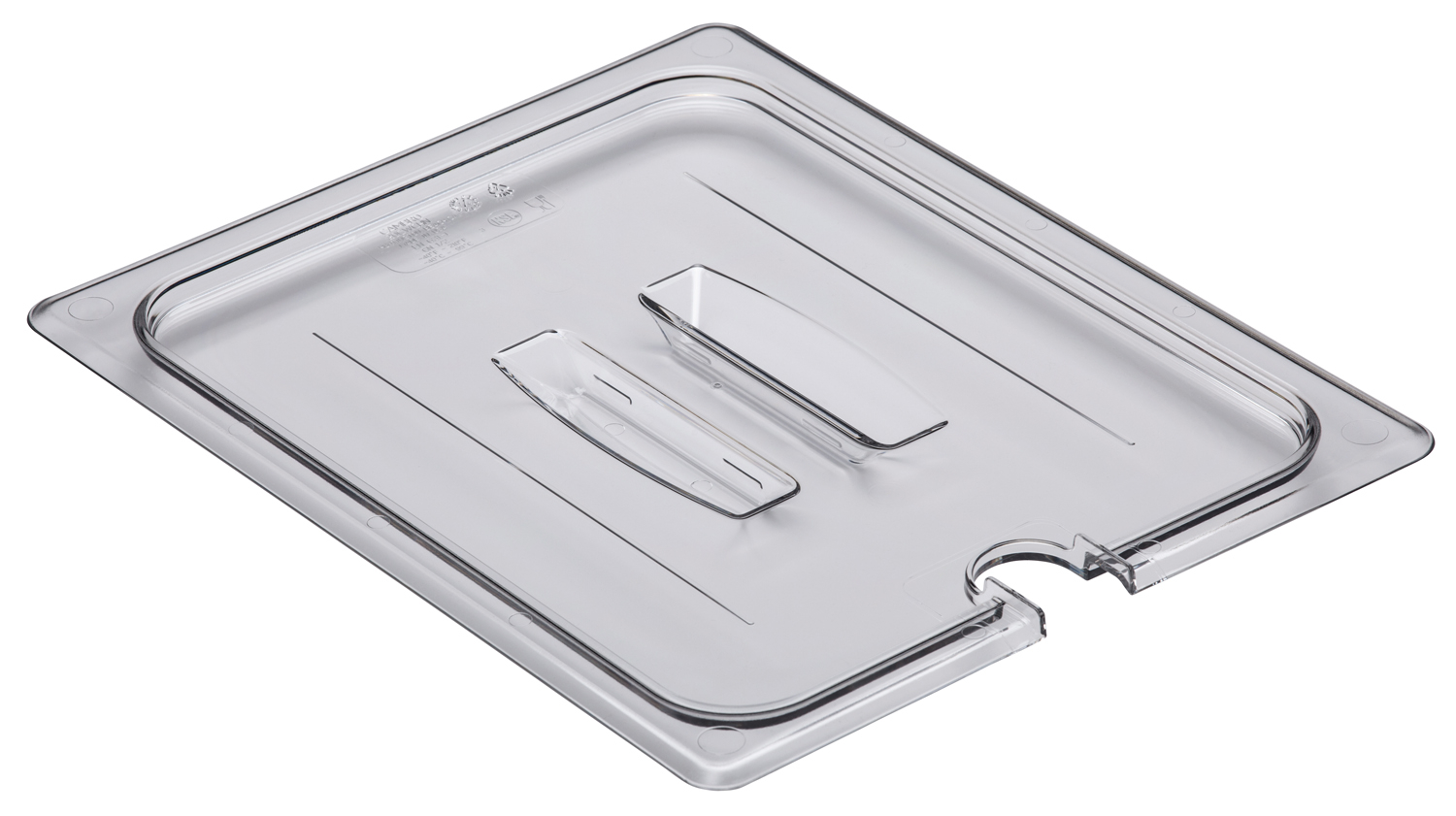TAPA CON MUESCA Y ASA GN 1/2 POLICARBONATO TRANSPARENTE CAMBRO 20CWCHN-135