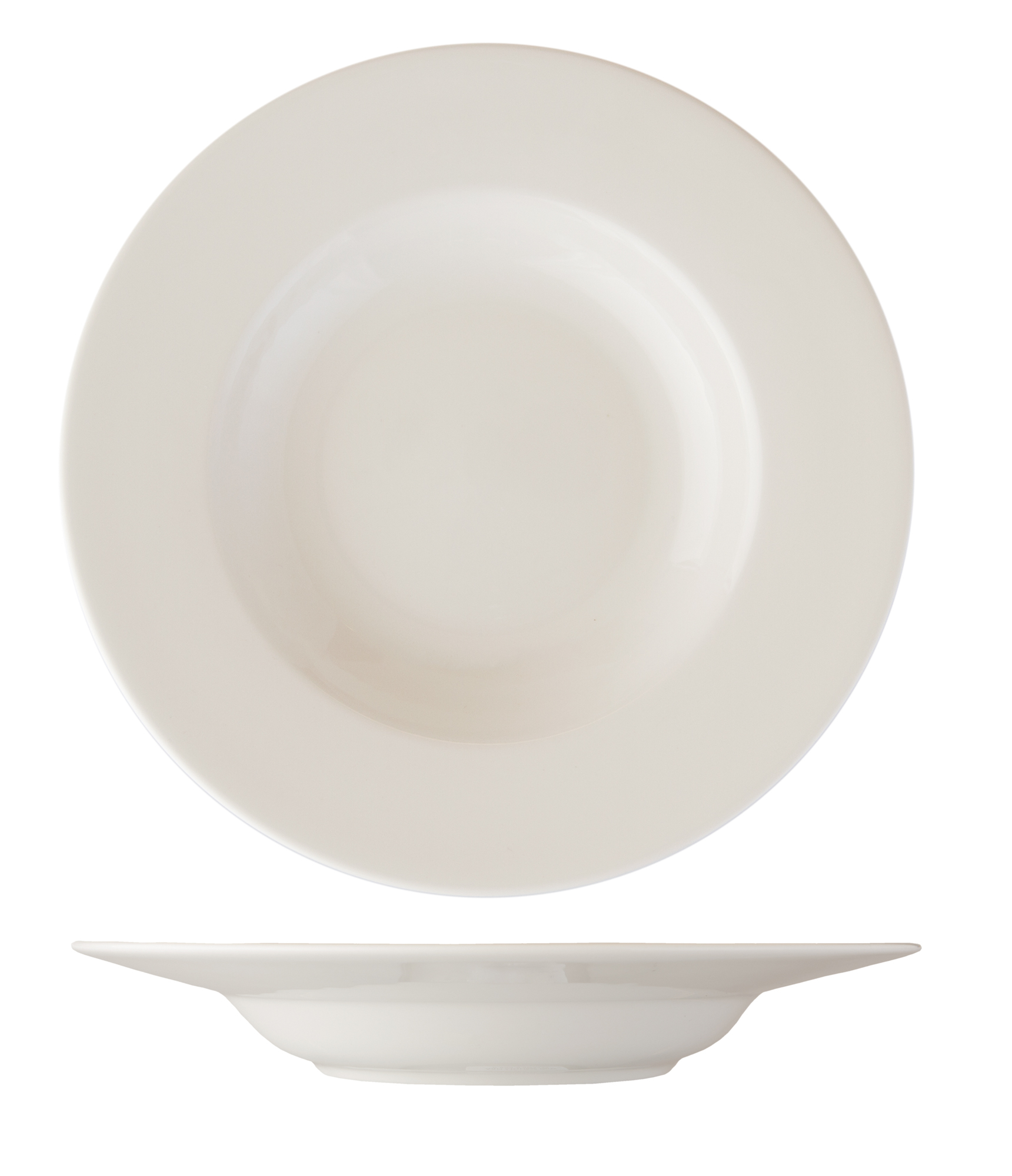Plato hondo porcelana Blanco Duoma Ø25,5 cm. B'GHEST 01170156 (6 unidades)