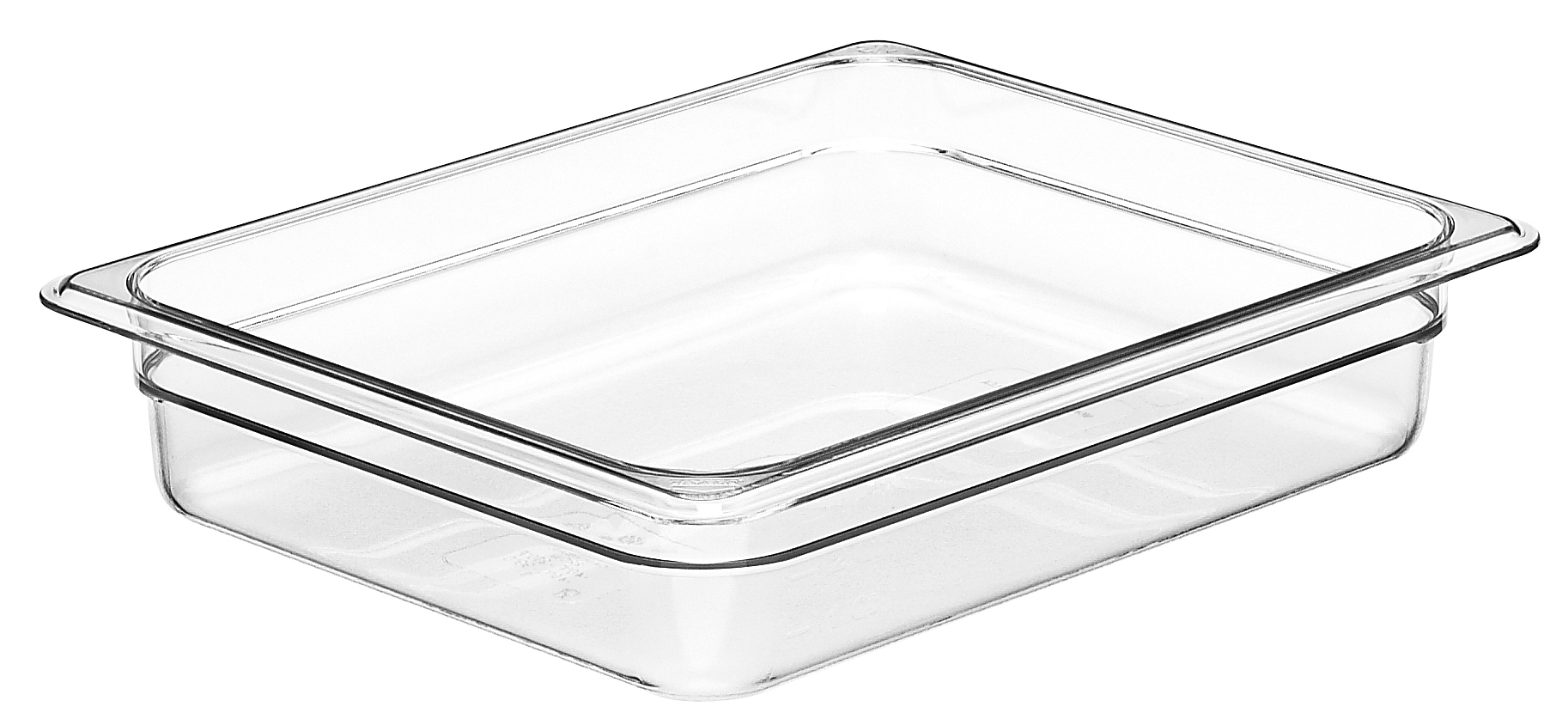 Cubeta GN 1/2 de policarbonato transparente 26.5 x 32.5 x 6,5 cm Capacidad 3.9 L CAMBRO 22CW-135