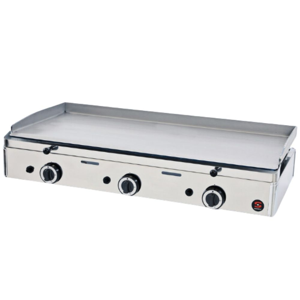 Plancha de Gas | 983x395 mm | 9300 W | 3 Quemadores | SPG-1001