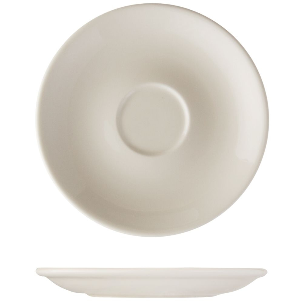 Platillo Taza Café Moka Porcelana Blanca 13 cm | City |6 uds
