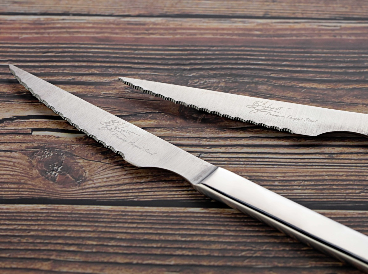 Doce unidades de B'GHEST 03140300 Virgin cuchillo chuletero 22.5cm