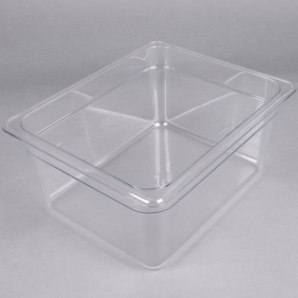 Cubeta GN 1/2 de policarbonato tranparente 26.5 x 32.5 x15 cm Capacidad 8.9 L CAMBRO 26CW-135